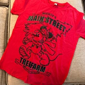 Mickey's Main Street Red Adult T-Shirt